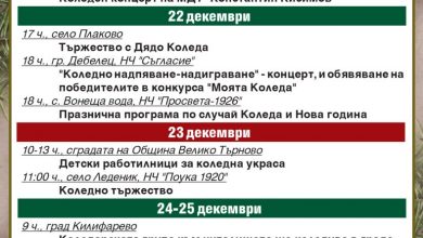 Коледна програма на Община Велико Търново
